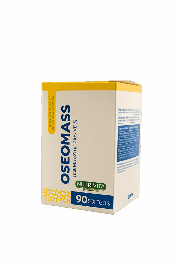 🌟 Oseomass (Calcio‑Magnesio‑Zinc + Vitamina D3) – Nutrivita (90 softgels)