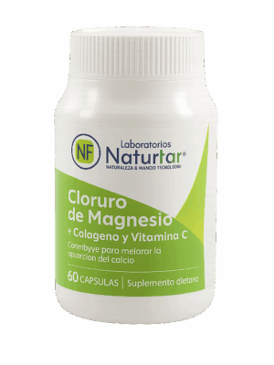 🌿 Cloruro de Magnesio + Colágeno + Vitamina C – Naturfar (90 cápsulas)