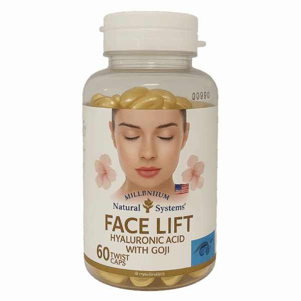 ✨ Natural Systems – Face Lift con Ácido Hialurónico y Goji (60 Twist Caps)