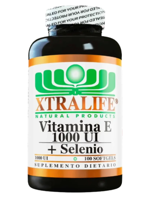 💊 Vitamina E 1000 UI + Selenio – Xtra Life Natural Products  100 Perlas