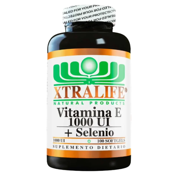 💊 Vitamina E 1000 UI + Selenio – Xtra Life Natural Products  100 Perlas