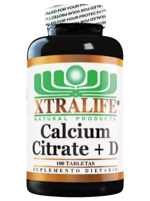 💊 Calcium Citrate + D – Xtralife Natural Products  (100 Capsulas)