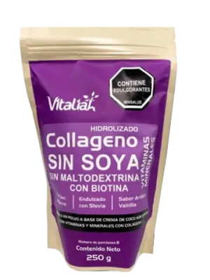💜 Colágeno Sin Soya + Vitaminas | Laboratorio: Vitaliah Pro 250 g