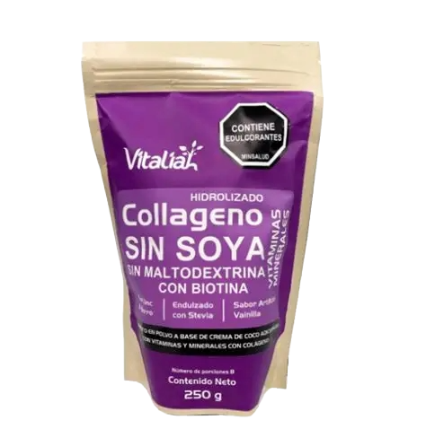 💜 Colágeno Sin Soya + Vitaminas | Laboratorio: Vitaliah Pro 250 g