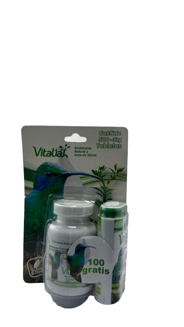 🍃 Vitaliah Stevia Tabletas (500 + 100 gratis)