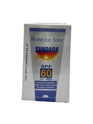 🌿 Sundark Protector Solar SPF 60 – 12 sachets de   (10 g)