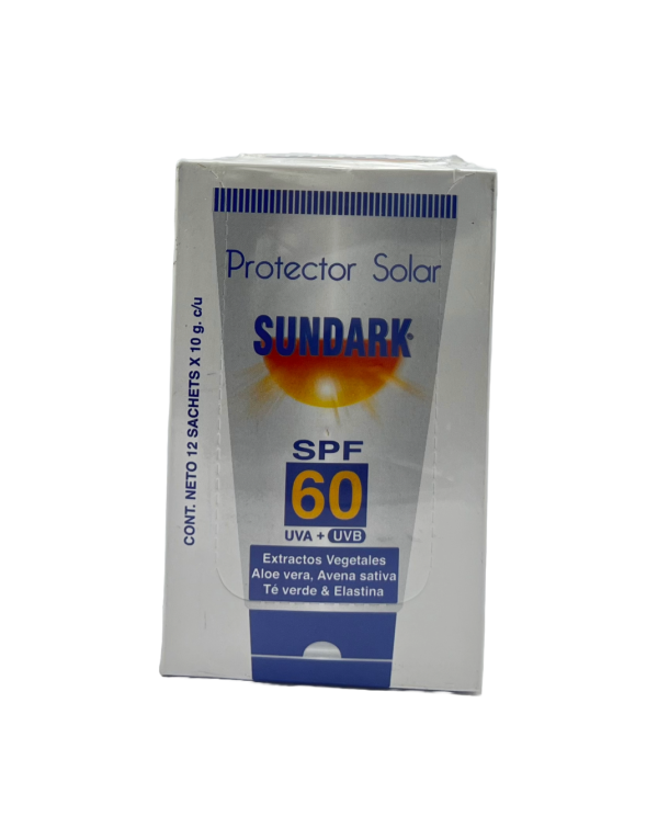 🌿 Sundark Protector Solar SPF 60 – 12 sachets de   (10 g)