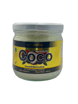 🌿 Aceite de Coco 100% Natural – Bio Nature (400 g)