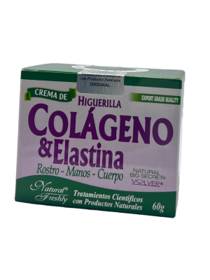 🌿 Crema de Higuerilla con Colágeno y Elastina | Natural Freshly – Rostro, Manos y Cuerpo (60g)