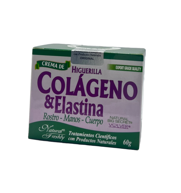 🌿 Crema de Higuerilla con Colágeno y Elastina | Natural Freshly – Rostro, Manos y Cuerpo (60g)