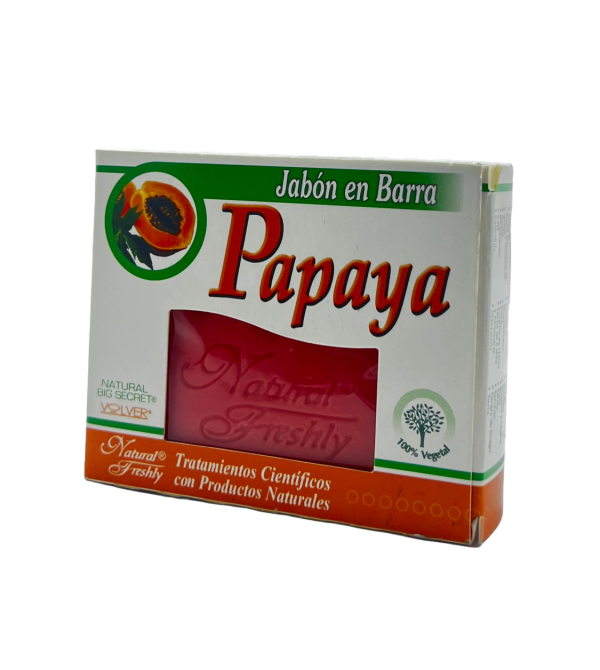 🍃 Jabón en Barra de Papaya | Natural Freshly – 90 g