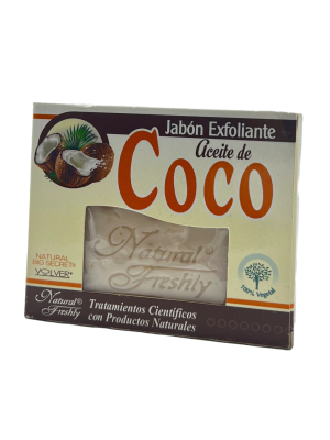 🥥 Jabón Exfoliante Aceite de Coco | Natural Freshly – 90 g