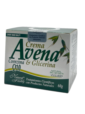 🌾 Crema Avena + Coenzima Q10 & Glicerina | Natural Freshly – 60 g