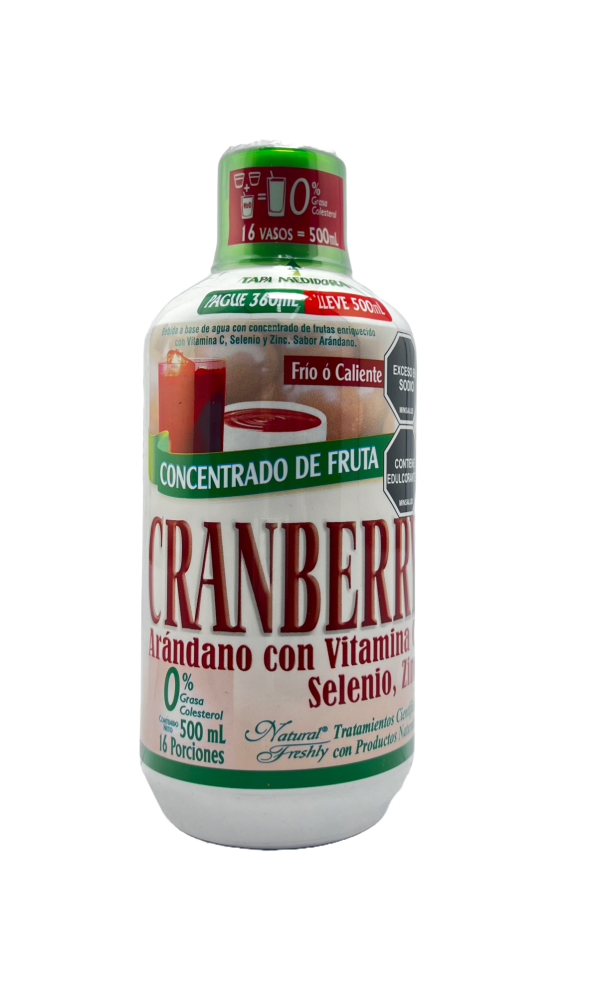 🍒 Cranberry Arándano con Vitamina C, Selenio y Zinc | Natural Freshly – Concentrado de Fruta (500ml)