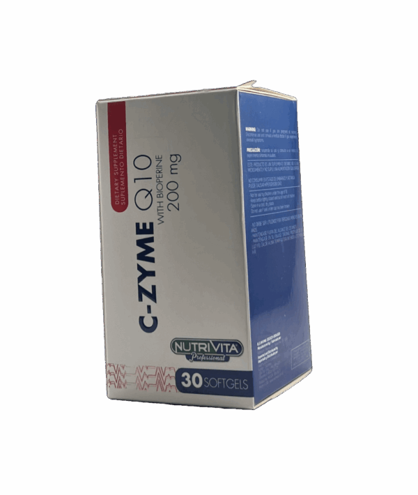⚡ C-Zyme Q10 200 mg con Bioperine® | Laboratorio: Nutrivita Professional  (30 Capsulas)