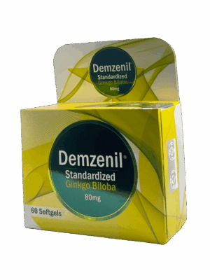 💛 Demzenil Estándar Ginkgo Biloba 80 mg | Laboratorio: Healthy America 60 Softgels