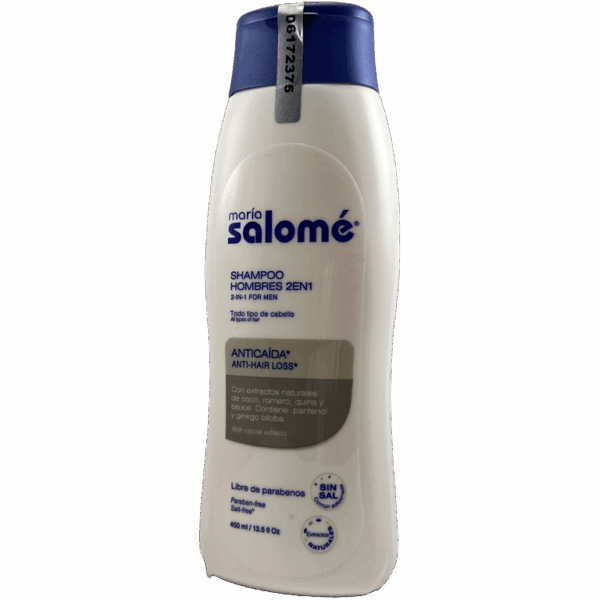 🚿 María Salomé – Shampoo Hombres 2 en 1 Anticaída (400 mL)
