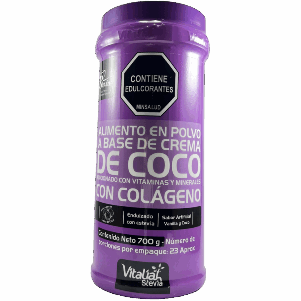 Colágeno Hidrolizado Vitaliah (700 g – Vainilla y coco)