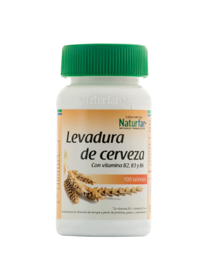 🌾 Levadura de Cerveza con Vitaminas B2, B3 y B6 | Laboratorio: Naturfar (100 Tabs)