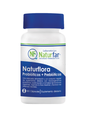 🦠 Naturflora® Probióticos + Prebióticos | Laboratorio: Naturfar  (60 Caps)