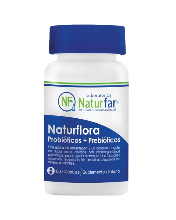 🦠 Naturflora® Probióticos + Prebióticos | Laboratorio: Naturfar  (60 Caps)