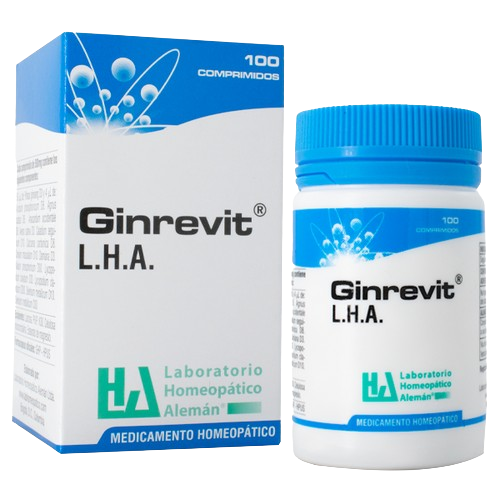 🧠 Ginrevit LHA | Laboratorio: LHA (Homeopático Alemán) (100 tabletas Sublinguales)