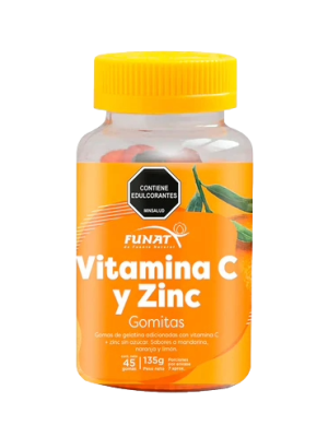 🌿 Vitamina C + Zinc Gomitas | Funat – 45 gomitas (135 g)