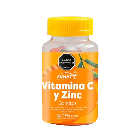 🌿 Vitamina C + Zinc Gomitas | Funat – 45 gomitas (135 g)