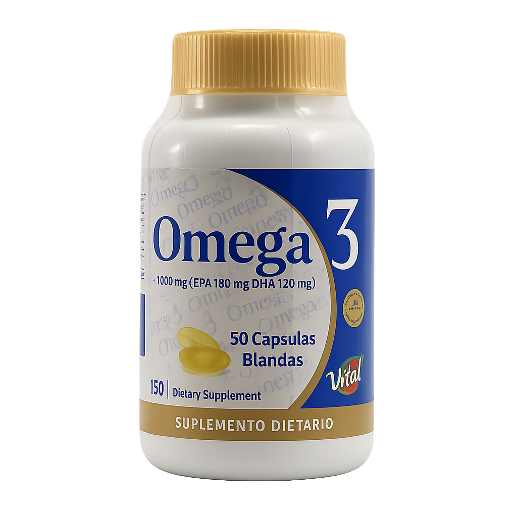 🧠 Omega 3 1000 mg – Laboratorio Vital  (50 Softgels)