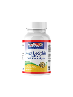 🧠 Mega Lecithin 1200 mg – Healthy America (100 Softgels)