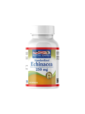 🌿 Standardized Echinacea 250 mg – Healthy America (100 cápsulas)