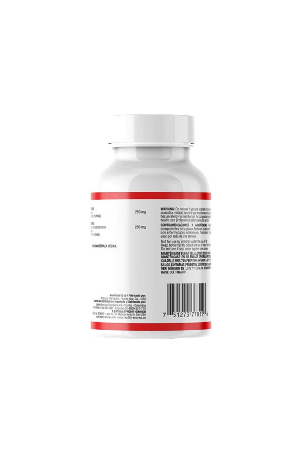🌿 Standardized Echinacea 250 mg – Healthy America (100 cápsulas)