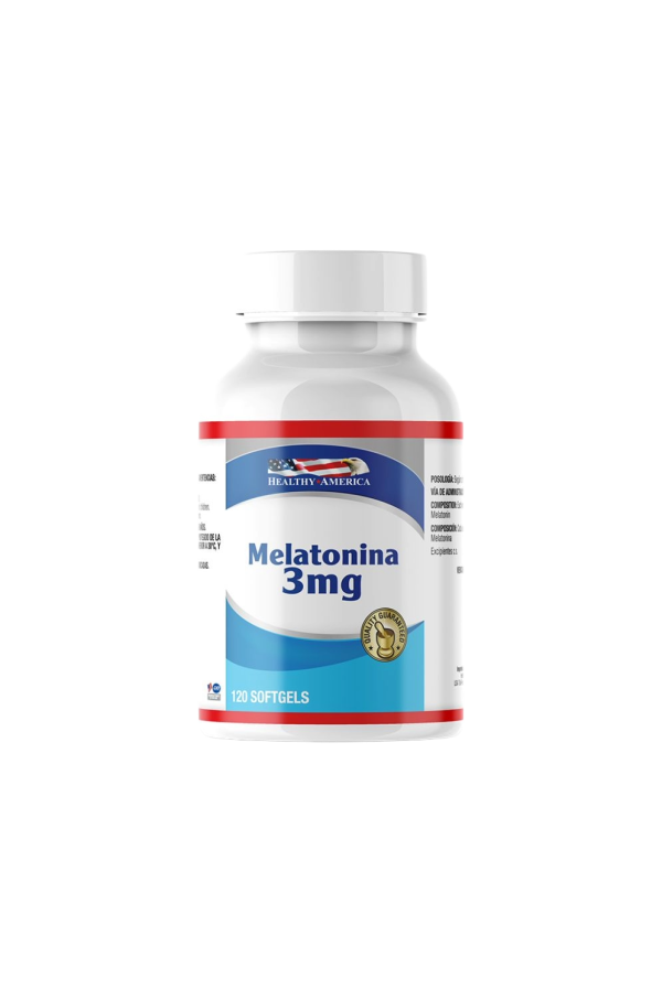 🌙 Melatonina 3mg – Healthy America (120 Softgels)