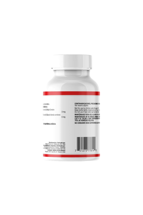 🌙 Melatonina 3mg – Healthy America (120 Softgels)