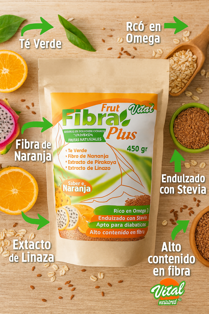 🍊 Frut Fibra Plus | Vital Natural – Sabor Naranja (450 g)