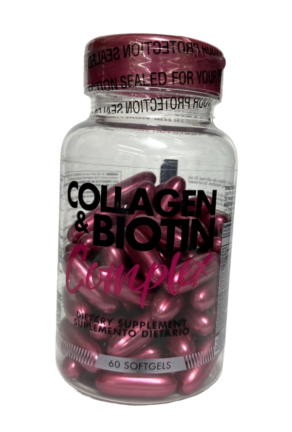 💅 Collagen & Biotin – Nutrición para Piel, Cabello y Uñas (60 cápsulas blandas) 🌸