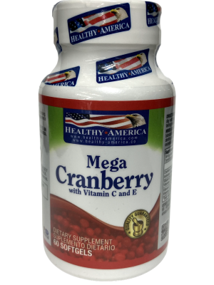 🍒 Mega Cranberry – Defensa Urinaria con Vitaminas Antioxidantes (60 cápsulas blandas)