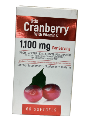 Utis Cranberry + Vitamina C – Protección Urinaria Natural en 60 Cápsulas