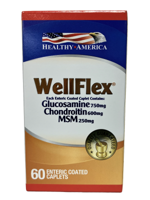 🦴💪WellFlex – Articulaciones Fuertes y Flexibles en 60 Capletas Recubiertas (60 Capsules)