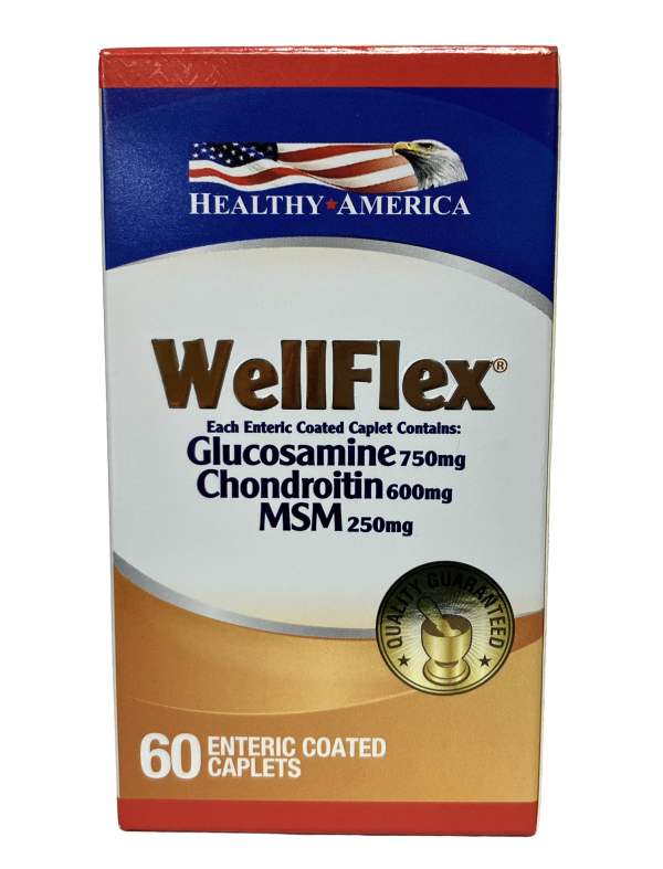 🦴💪WellFlex – Articulaciones Fuertes y Flexibles en 60 Capletas Recubiertas (60 Capsules)