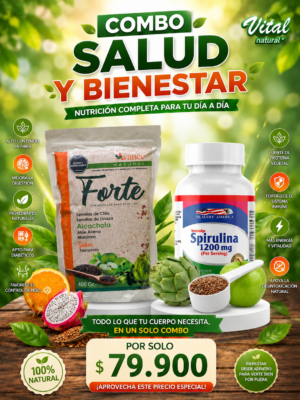 💥Combo Detox y Bienestar: Fibra Forte Sabor Tamarindo + Spirulina 🚀